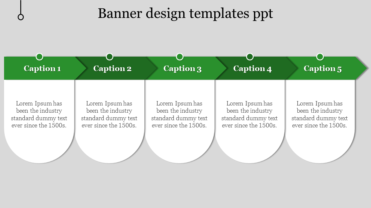 Free - Innovative Banner Design Templates PPT In Green Color